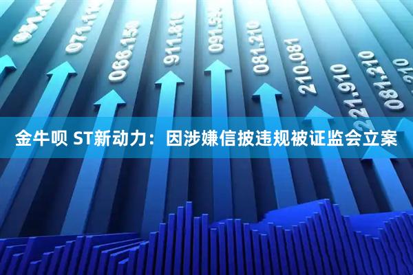 金牛呗 ST新动力：因涉嫌信披违规被证监会立案