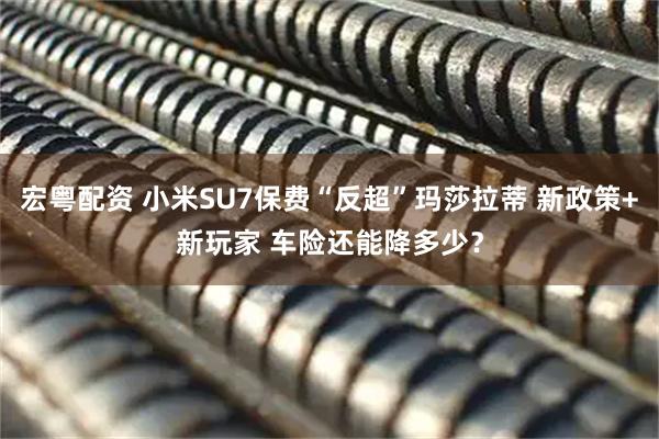 宏粤配资 小米SU7保费“反超”玛莎拉蒂 新政策+新玩家 车险还能降多少？