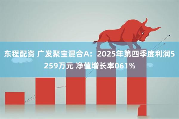 东程配资 广发聚宝混合A：2025年第四季度利润5259万元 净值增长率061%